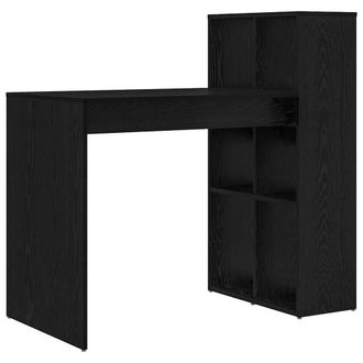Berkfield Home Writing Desk Black oak Particle board Small Storage