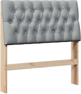 vidaXL Upholstered Headboard Light Grey 90 cm Solid Pine Wood vidaXL