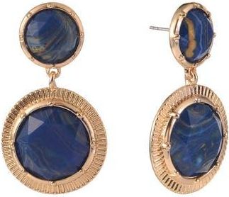 Rachel Roy Round Semiprecious Stone Drop Earrings in Blue at Nordstrom Rack