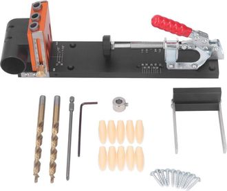 OEM Kit De Plantilla Para Agujeros De Bolsillo, Kit De Gu&iacute;a De Broca Para Espigas De Carpinter&iacute;a, Gu&iacute;a De Broca Ajustable Con Autocentrado, Localizador De