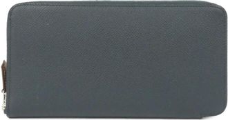 Herm&egrave;s Green Rose Confetti Epsom Leather Silk Long Wallet (Bi-Fold) (Pre-Owned)