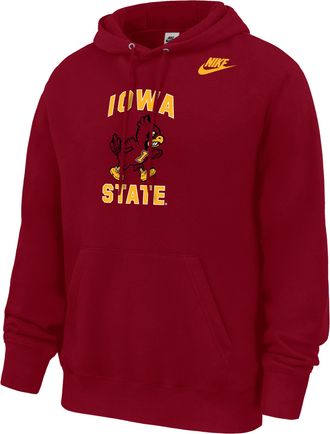 Nike Iowa State Cyclones Club Nike Mens Football Fleece Pullover Hoodie in Red | M31233P394IAST-CRM