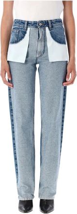 Maison Margiela Straight Fit Jeans, female, Blue, W28, Light Blue Reversed Front Jeans