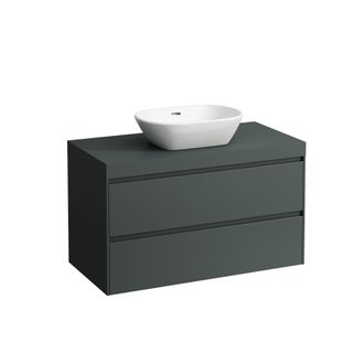 Laufen Lani Plan De Lavabo Gris Trafic Incl. Meuble Sous-lavabo, - Laufen
