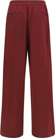 Brunello Cucinelli Womens Cotton And Silk Track Pants Cabernet Cotton; Silk; Polyamide Trousers