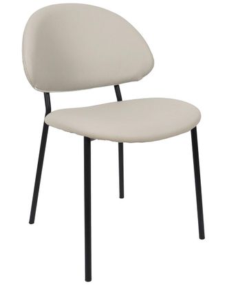 Manhattan Comfort Set Of 4 Haven Metal Vegan Leather Side Chairs