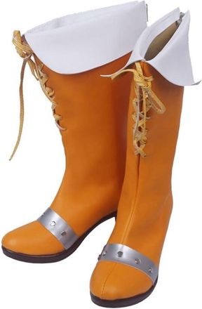 Generic Womens Anime Cosplay Boots for Sin Diane Fancy Stage Performance Props Shoes Halloween Comic Con (Yellow,10.5)