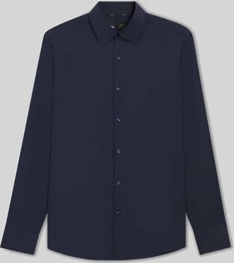 HUGO BOSS Slim Fit Businesshemd aus Stretch-Twill Modell P-HANK-KENT-C1-222 in Marine, Gr&ouml;&szlig;e 38