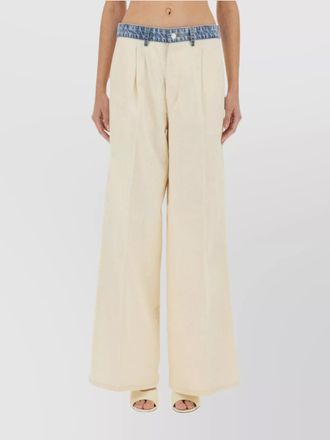 Moschino urban wide fit pleated trousers