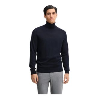 Strellson Trui met omslagkraag - Heren - Coltruien - Blauw - XL - Wol - Truien & Vesten