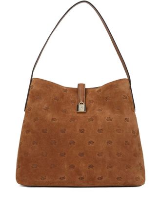 Karl Lagerfeld K/Autograph padlock tote bag - women - Suede - One Size - Brown