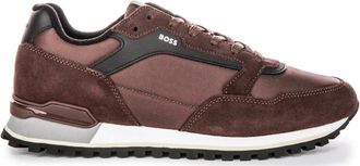 HUGO BOSS Sneakers, male, Brown, 9 UK, Brown Parkour Trainers for Men