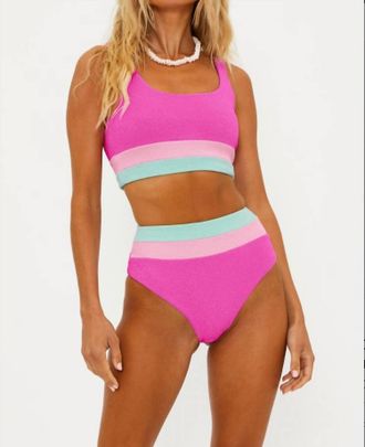 Beach Riot Heidi Bottom In Blossom Colorblock Scrunch