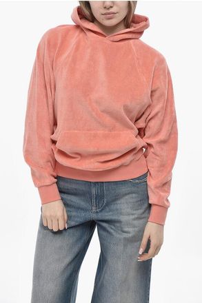 Fear of God ESSENTIALS Velour Hoodie With Kangaroo Pocket size Xxs