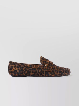 Gianvito Rossi animalier print giorgia loafers round toe