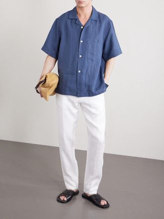 Lardini Tapered Linen Drawstring Trousers