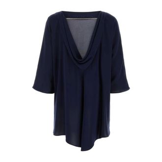Max Mara Blusa Ferro - female - Max Mara - Blouses - Blue - XS - Blouses & Shirts