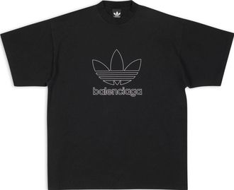 Balenciaga x adidas Trefoil T-shirt Black White 723976TNVN81070