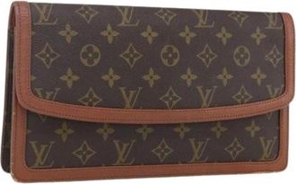 Louis Vuitton Pre-owned Clutch Tas - Dames - Vintage Clutch - Bruin - ONE Size - Leer - Vintage