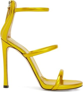 Giuseppe Zanotti Pumps - Dames - Sandalen met hakken - Geel - 36 EU - Leer - Schoenen
