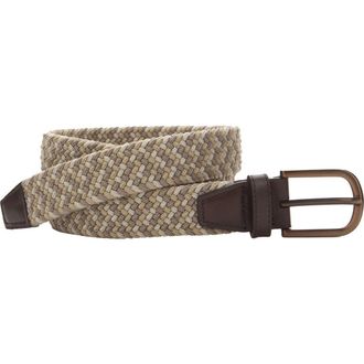 Johnston & Murphy Woven Stretch Knit Belt in Tan Multi at Nordstrom, Size 32