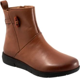 Softwalk Softwalk Adelaide Boots Womens E Brown Leather Side Zipper Bootie ZOGG3562