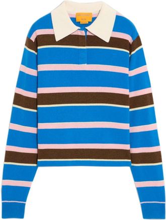 Guest In Residence Truien & Vesten, Dames, Veelkleurig, S, Kasjmier, Cropped Stripe Rugby