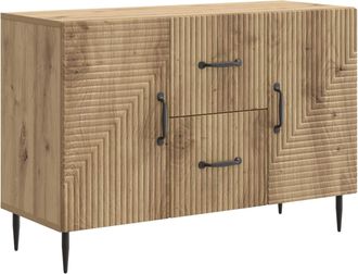 vidaXL Aparador Roble Artisan 89 X 34,5 X 60 Cm Madera De Ingenier&iacute;a Vidaxl