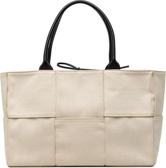 Bottega Veneta Pre-owned Bottega Veneta Medium Canvas Maxi Intrecciato Arco Tote Ladies 57DWTJU2LEYAV6TU