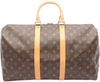 Louis Vuitton Vintage, unisex, Bruin, ONE Size, Leer, Pre-owned Boston Bag