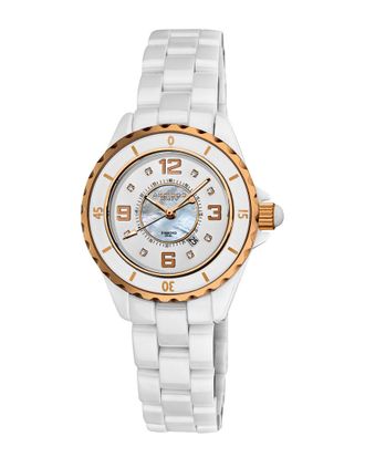 Akribos XXIV Akribos Xxiv Womens Ceramic Diamond Watch