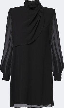 Valentino Vestido corto de seda drapeado