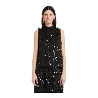 Marella Top sin mangas con lentejuelas Mllgioiosa - Tops - Mujer - Negro - XS