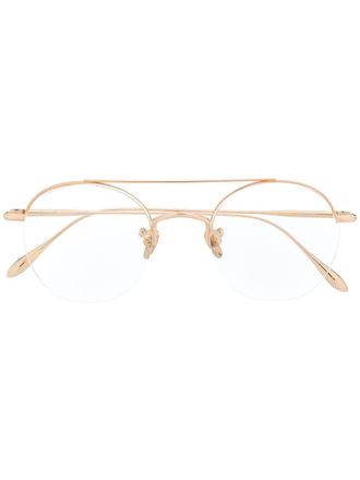 Eque.M Sculpture II round glasses - Gold
