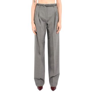 Max Mara Wide Trousers, female, Gray, Size: M Entrata Wide Trousers