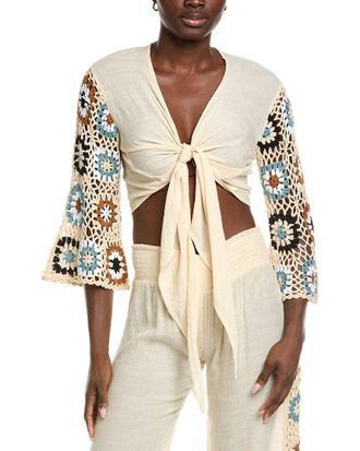 Elan Tie Front Top