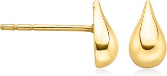 RS Pure by Ross-Simons Italian 10kt Yellow Gold Petite Teardrop Stud Earrings