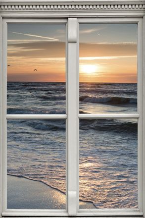 Queence Wandsticker »Sonnenuntergang« Wandsticker, Wandbild, selbstklebend, 3D, Fenster