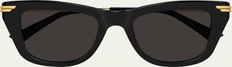 Bottega Veneta Recycled Acetate Rectangle Sunglasses