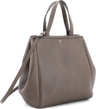 Celine Folded Cabas Leather Small tote bag - Beige