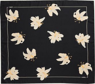 Valentino Garavani Apres LHiverlilium Silk Foulard Scarf