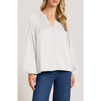 Matty M Lottie Long Sleeve Top in Vellum at Nordstrom, Size X-Small