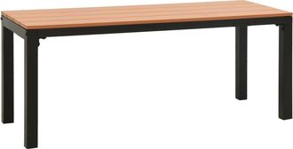 vidaXL Banco De Jard&iacute;n Acero Y Wpc Marr&oacute;n Y Negro 110 Cm Vidaxl