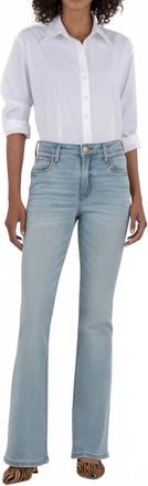 Kut from the Kloth Ana High Rise Flare Leg Jeans In Fun W/light Base Wash