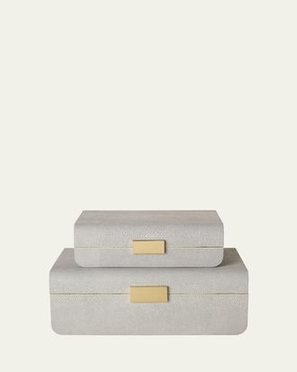 Aerin Small Mod Faux Shagreen Jewelry Box