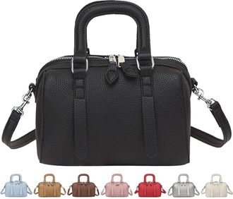 Generic PU Leather Shoulder Bag Versatile Handbag Retro Crossbody Bag for Women (Pink)