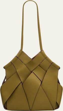 Ulla Johnson Charlotte Woven Leather Shoulder Bag