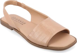 Journee Collection Women & apos;s Brinsley Medium and Wide Width Flat Sandals