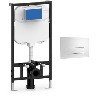 Presto Presto - Soporte Bastidor Con Cisterna Y Pulsador Abs Cromo Mate 87283