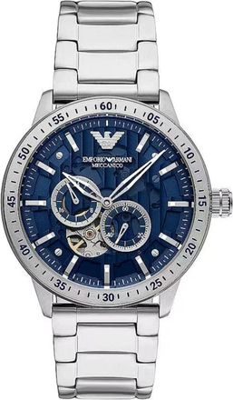 Emporio Armani Accessoires, Heren, Grijs, ONE Size, Mario Automatisch Horloge